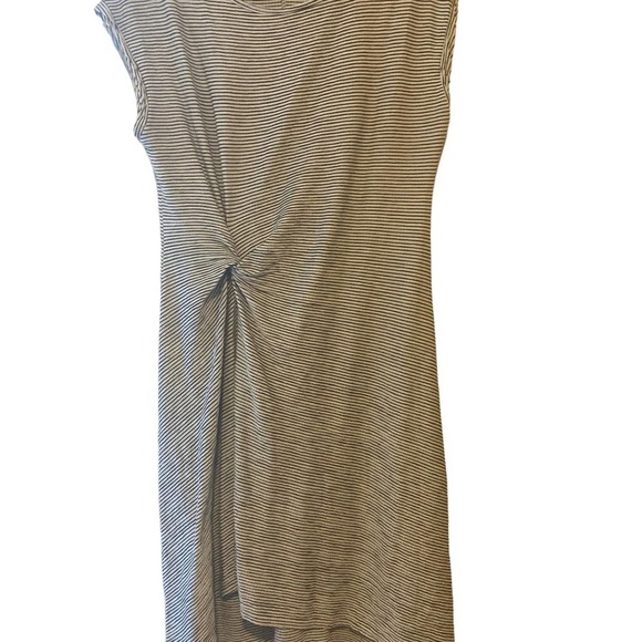 Max Studio Textured Knit Asymmetetrical Striped Dress - Size XL - Picture 3 of 7